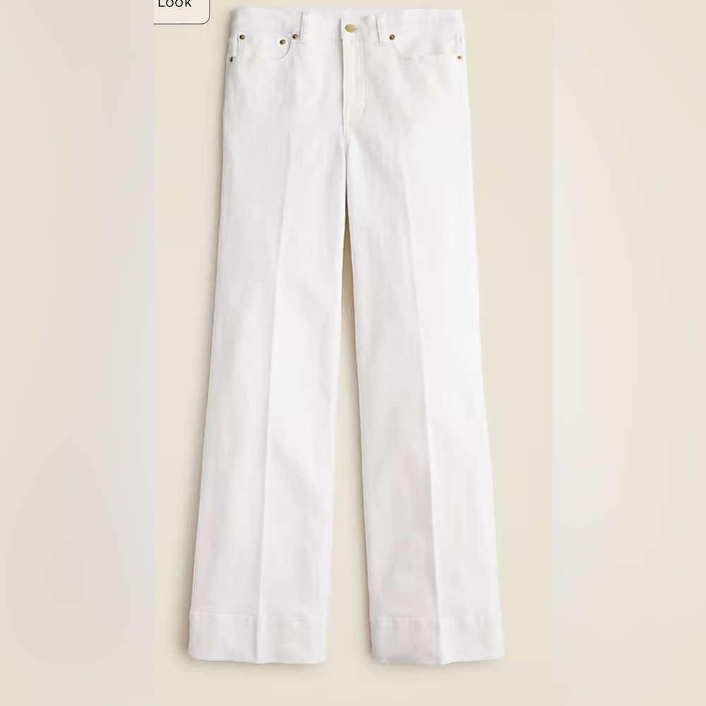 J. Crew White Flare Trouser jean